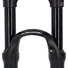 YHBM Bicycle Fork 1-1/8'' Bike Bicycle Aluminum Alloy Disc Brake Shoulder Control Damping Adjustment Travel 100mm,26 Inch Suspension Fork