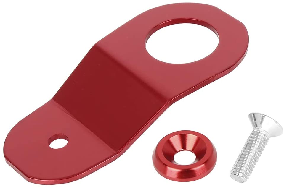 X AUTOHAUX Aluminum Alloy Radiator Stay Mount Bracket with Washer Bolt Kit Replacement Red for Honda Civic EK