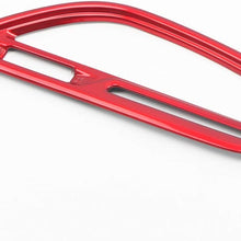 Bishop Tate (Left Hand Drive ONLY) Car Styling Red Side A/C Air Outlet Vent Frame Decoration Cover Trim for Dodge Challenger 2015-2019