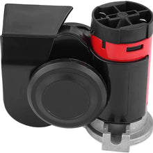 Kuuleyn Vehicle Dual Air Horn, 12V 139DB Loud Electronic Snail Horn Ultra Compact Dual Air Horn Fit For Scooter/Moped ATV Yacht Boat Go-Kart Dirt Bike Pocket Bike Motorcycle