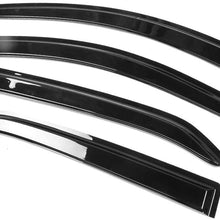 IKON MOTORSPORTS | Window Visors Compatible With 2020 Toyota Corolla Sedan | Smoke Tinted Slim Style Acrylic Sun Rain Guards Vents Windshield Tape On 4PC Set