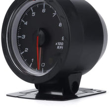 XinQuan Wang 60MM Auto Tachometer Gauge Red White Lighting 0-9000 RPM Gauge Black Face RPM Gauge Auto Gauge