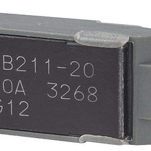 CB211 Series Automotive Circuit Breaker, Plug In Mounting, 20 Amps, Blade Terminal Connection,pack of 5