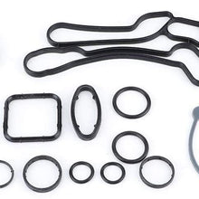 Oil Cooler Seals, Rubber Engine Oil Cooler Gasket Seals Set 55355603 Repair Kit Fit for Vauxhall Astra