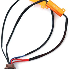 SUBALIGU 2pcs 7443 7440 7441 Turn Signal Light or Backup Light LED Resistor Kit Relay Harness Adapter Anti Flicker Error Decoder Warning Canceller (2pcs 7443-Resistor Decoder)