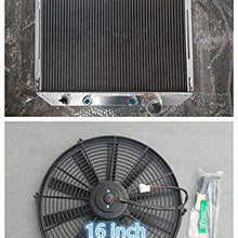 MONROE RACING U0378 3 ROW Aluminum Radiator+16" fan for Ford Fairlane L6 V8 1963 1964 1965 1966 1967 1968 1969