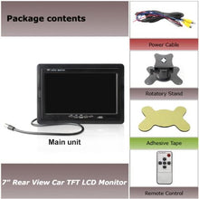 BW 7 inch TFT LCD Digital Car Rear View Monitor with Waterproof Car Rear View Camera Combo
