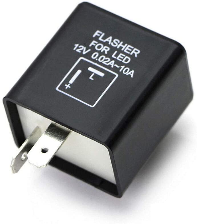 2-Pin Electronic LED Flasher Relay Turn Signal Light Rapid Fast Hyper Flash Fix