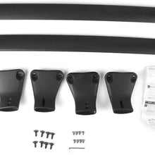 Crossbars Compatible With 2017-2018 Mazda CX-5, Factory Style Aluminum Cross Bar Roof Rack Black Cap Set By IKON MOTORSPORTS