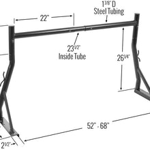 Apex ALRHADLX Adjustable Aluminum Pickup Truck Utility and Headache Rack - 500 lb Cap