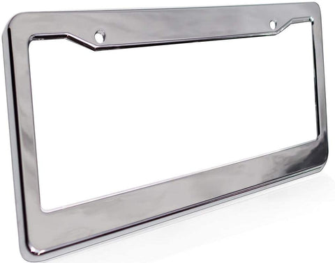 ArtMuseKitsMikash Motorup America Auto License Plate Frame Cover - Fits Select Vehicles Car Truck Van SUV - Chrome