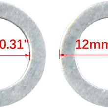 X AUTOHAUX 50pcs Engine Oil Crush Washers Drain Plug Gaskets 8mm ID. 12mm OD. for Car