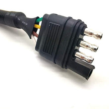 HOB4U 4-Way Flat to 7-Way Round Blade Trailer Adapter Wiring Plug Connector with Mounting Bracket for Towing Solutions