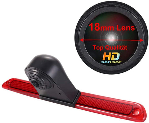 Navinio Car Third Roof Top Mount Brake Lamp Camera Brake Light Rear View Backup Camera for MB Sprinter W906 Van VW Crafter Transporter (Model 1= Brake Light Camera)