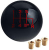 Dewhel Fing Fast Shift Knob 6 Speed Short Throw Shifter M12x1.25 M10x1.5 M10x1.25 M8x1.25 (Black)