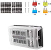 Car Boat Fuse Box Holder With 12 Way Blade Fuse Holder Block amp; Warning Indicator 12V~24V Power Distribution Panel Board (Color : 12 Ways Fuse Box)