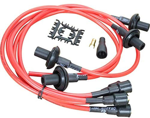 Dragon Fire Race Series High Performance Ignition Spark Plug Wire Set Compatible Replacement For 1950-1979 Volkswagen Beetle Ghia Thing Bug and Transporter Oem Fit PWJ114