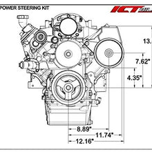 ICT Billet 5.3L LS Engine Truck Spacing Power Steering Pump Bracket Kit Swap 4.8 5.3 6.0 Billet Aluminum LS1 LS3 LS2 LQ4 LQ9 LS6 L92 L99 L33 LR4 551523-3