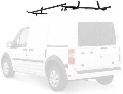 Vantech Transit Connect 2010-13 J4000 w/Tracks Ladder roof Rack 50