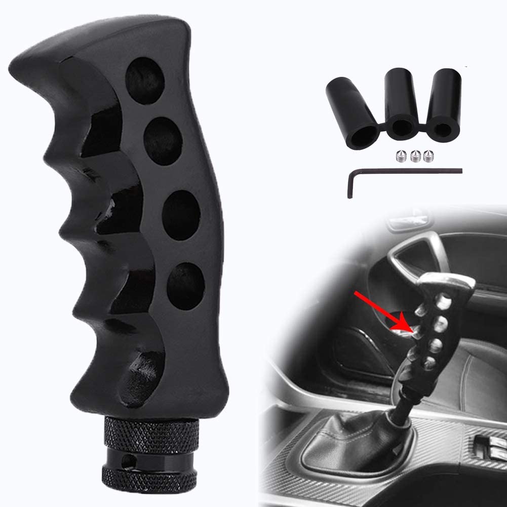 Universal Universal Gear Shift Knob Car Gun Grip Knife Handle Gear Shift Lever Knob Shifter with 3 Adapter 8mm 10mm 12mm