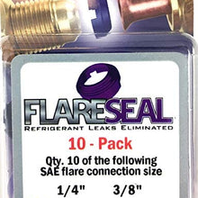 FlareSeal 10 Pack 1/4" Model FS04-10PK Leak Free SAE Flare Connections - Refrigerant - Refrigeration, HVAC, Ductless or Mini Split. Thread Lock Coated Copper Gasket Crush Seal (10, 1/4") …
