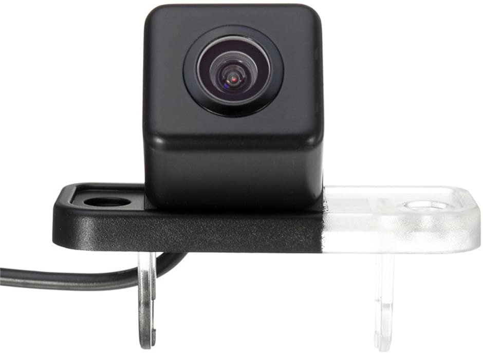 LYNN License Plate Lip Mount HD Color Rear View revering Camera for CLK W209 C Class W203 E Class W211 CLS W219 (No. 1 Size 2565mm Down Round Edge)
