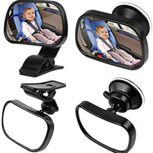 Car Baby Safety Observation Mirror 360 Degrees Suction Cup or Clip On Visor Rear View Mirror