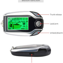 EASYGUARD EC204 2 Way car Alarm System with PKE Passive keyless Entry, Rechargeable LCD Pager Display & Remote Trunk Release, Shock Warning DC12V