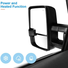 ZENITHIKE Tow Mirrors with Driver and Passenger Side Power Operation Heated Turn Signal Parallel Auxiliary Light Towing Mirrors Compatible with 2007-2017 T-oyota Tundra Truck