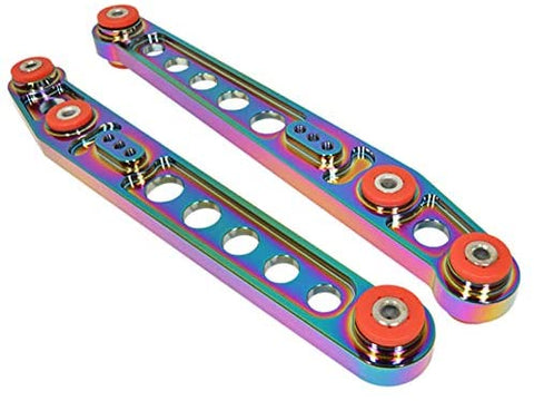 Fit Honda Integra Civic Civic Crx Del Sol Rear Lower Control Arm with Red polyeurathane material bushing Neo Chrome