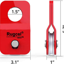 RUGCEL Winch 4.8T Heavy Duty Recovery Winch Snatch Block,10500lb Capacity (Red)