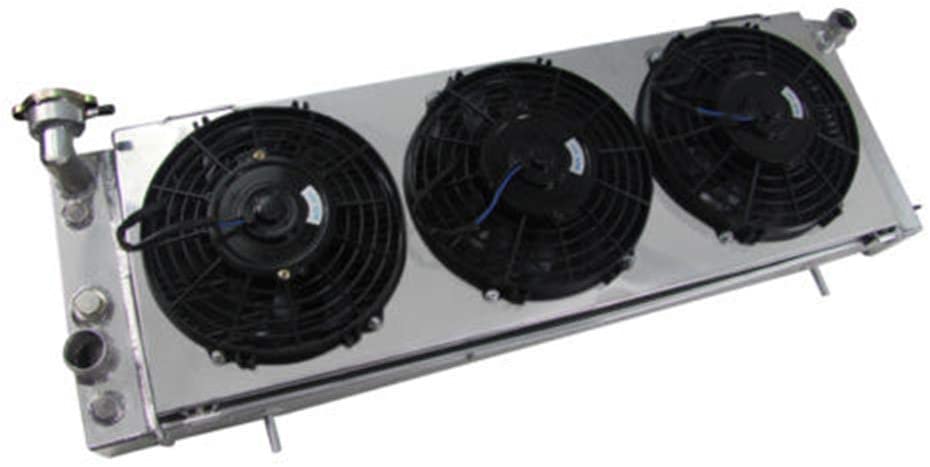 OzCoolingParts 84-01 Jeep Cherokee Radiator Fan Shroud Kit, Full Aluminum Radiator + 3 x 9