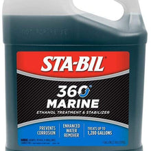 STA-BIL (22250) 360 Marine Ethanol Treatment and Fuel Stabilizer - Prevents Corrosion - Helps Clean Fuel System For Improved In-Season Performance -Treats Up To 1,280 Gallons, 1 Gallon, Gold