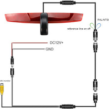 Wchiuoe Car Rear View Camera Rear View Camera Reverse Camera 170° Wide Angle with LED Brake Light Fit for Mercedes Benz Vito Van 2 Doors 2016