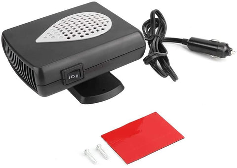 Qiilu Car Heater Fan,Car Portable Heater Fan Windscreen Demister Ventilation Defroster ABS DC12V Car Auto Heating Fan