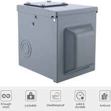 Miady 30 Amp 125 Volt RV Power Outlet Box, Enclosed Lockable Weatherproof Outdoor Electrical NEMA TT-30R Receptacle Panel, For RV Camper Travel Trailer Motorhome Electric Car Generator