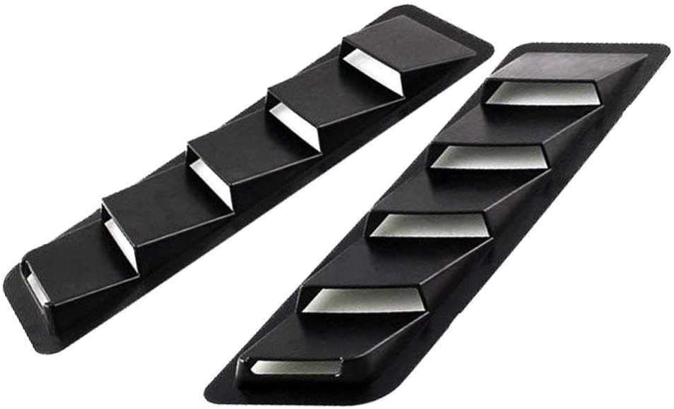 LSJVFK Car Hood Vent Scoop Kit Universal Cold Air Flow Intake Fitment Decoration (Black)