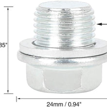 X AUTOHAUX 10 Sets M16x1.5 Metal Car Engine Oil Pan Drain Cap Screw Bolt Plug with Gasket