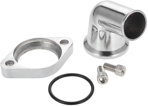 Fangfang New Aluminum Water Neck Swivel 15 Degree Fit for Chevy 327 350 454 396 (Color : Silver)