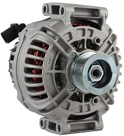 New Alternator Compatible with/Replacement for 3.5L MERCEDES BENZ ML350 06 2006 0-124-625-023, AL0824N, AL0824X 12V 2Clock 180Amp Internal FanType Solid PulleyType CW Rotation