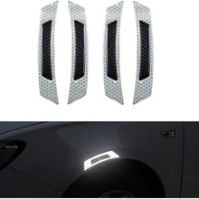 TRUE LINE Automotive Reflective Car Side Door Fender Wheel Well Warning Molding Trim Sticker Safety Markers (Style 1, Silver)
