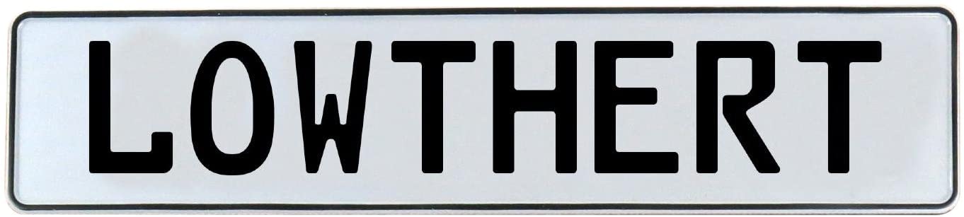 Vintage Parts 683613 Vintage Parts 683613 Lowthert White Stamped Aluminum Street Sign Mancave Wall Art, 1 Pack