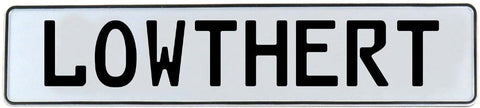 Vintage Parts 683613 Vintage Parts 683613 Lowthert White Stamped Aluminum Street Sign Mancave Wall Art, 1 Pack