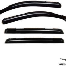 Voron Glass in-Channel Extra Durable Rain Guards for Trucks Toyota Tundra 2007-2020 CrewMax, Window Deflectors, Vent Window Visors, 4 Pieces - 220083