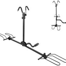 Hitch Mounted Bike Rack, 80lb Rear Bicycle Carrier Racks Iron Hitch Mounted Carrier Trailer Tow Bike Holder Hitch Mount Bike Stand for 20 ‑ 26in Tires