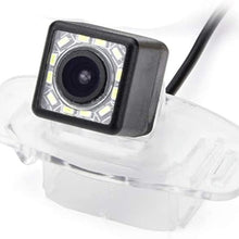 eHANGO Car Rear View Camera with 4 Pin to RCA Cable Bracket License Plate Lights Housing Mount for Honda Civic/Honda Accord/Honda Spirior/Honda City/Fit Sedan/Honda Civic/Ciimo (8 LED)