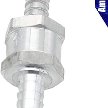 Amrxuts 6mm 1/4" Fuel Non Return One Way Check Valve Petrol Diesel Fuel Oil Water Aluminium Alloy