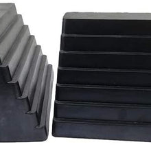ROBLOCK 2 Pack Wheel Chocks Rubber Heavy Duty Black with Eyebolt, 9" Length x 7.1" Width x 5.5" Height