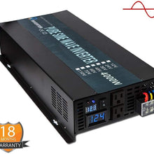 WZRELB 4000W 12V 120V Pure Sine Wave Solar Power Inverter with Remote Control Switch