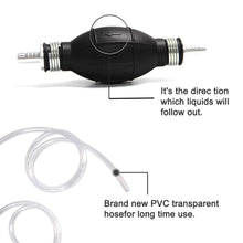 A ABIGAIL Siphon Pump for Gasoline Oil Water Diesel Liquid Fuel Transfer Manual Hand Transfer Pump Kit with 2 Eco-Friendly Durable PVC Hoses(10mm)-Fuel Line Assembly